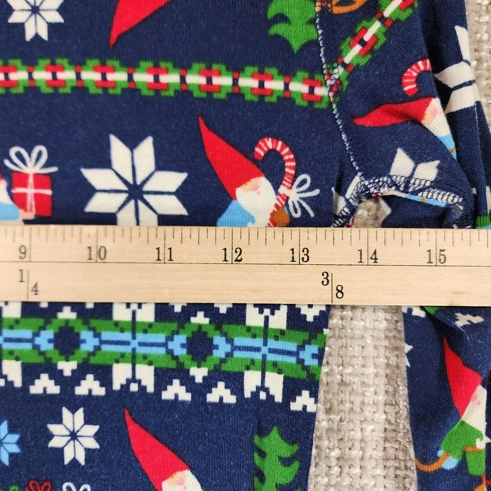 Hanna Andersson Organic Cotton Holiday Elf Pajama Set Youth US 14 Navy Blue